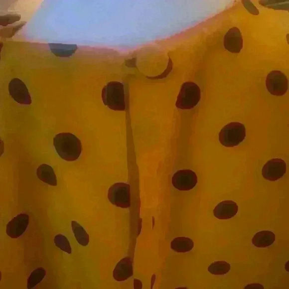 Peters and Ashley polka dot blouse size 14 NWOT. Black and orange short sleeve - Picture 8 of 15